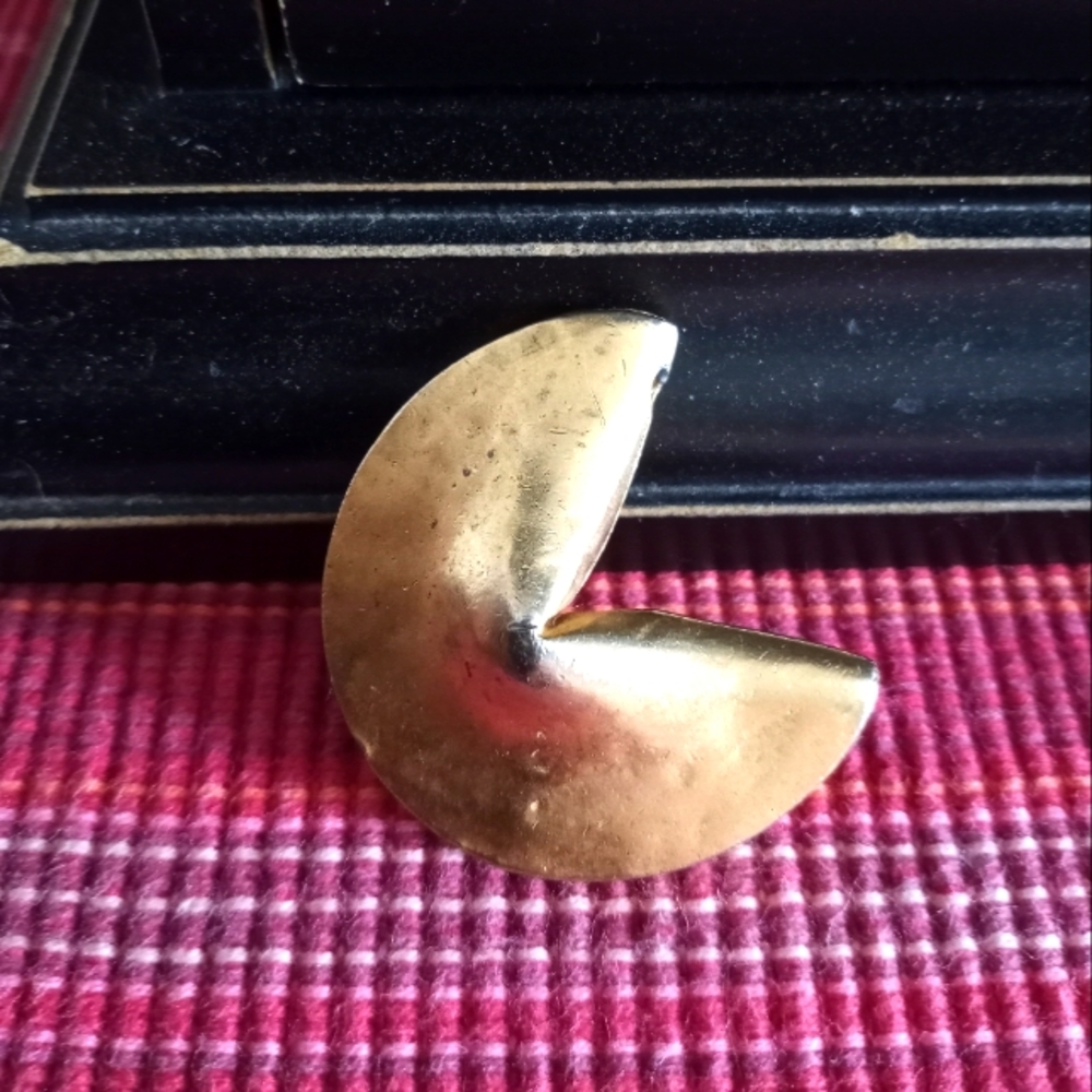 Final Markdown🎉🎉Brass Fortune cookie pendant